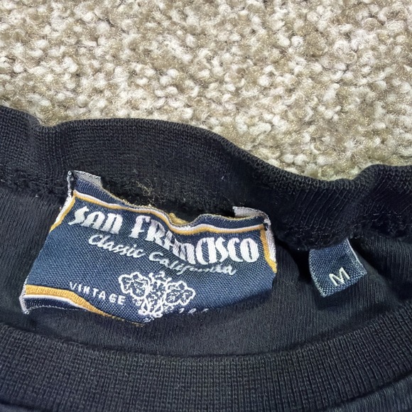 Y2k Longsleeve With Grunge Style Graphic Size Medium Vintage Essentials Black - Picture 3 of 7